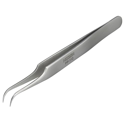 ホーザン(HOZAN) ピンセット 全長115mm 開き幅8mm 先端幅0.3mm 先曲がり型 PP-112