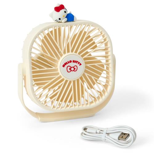 サンリオ(SANRIO) 卓上扇風機 ハローキティ 本体:ABS樹脂・羽根:ポリカーボネート・キャラクター部・滑り止め:シリコーンゴム 3段階風量調整 デスク 対象年齢15才以上 641863