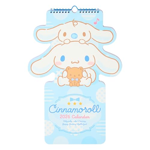 サンリオ(SANRIO) ダイカットカレンダー 2026 シナモロール 紙壁掛け 壁掛けカレンダー 壁掛カレンダー ウォールカレンダー 622834