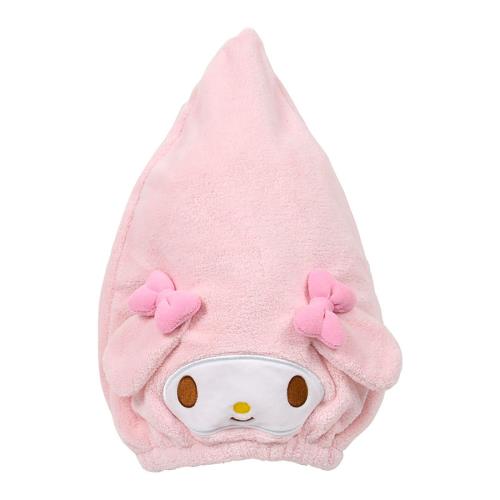 [サンリオ] フェイス形キャップタオル マイメロディ 本体:ポリエステル85%・ナイロン15％ リボン・顔・中綿:ポリエステル100％ 大人用フリーサイズ 067555