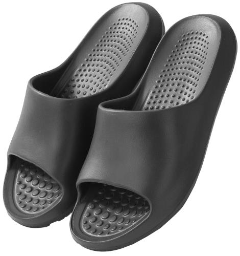 [mianshe] エアクッション スリッパ サンダル 室内外兼用 足つぼマッサージ 3.5cm厚底 防滑 静音 軽量 男女兼用 カーボンブラック XL