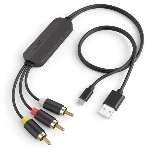 Lighnting to RCA 変換 ケーブル i-Phone ライトニング 3RCA 変換ケーブル AVアダプター HD1080P 車モ..