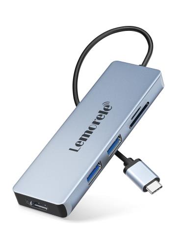 USB type C ハブ Lemorele usb c hub 5-in-1 マルチポート 4K1080P出力 アダプタ HDMIポート/USB 2.0ポート*2/SDカードリーダー/TFカードリーダー MacBook Pro 、MacBook Air 、iPad Pro、Surface Pro 、Galaxy Book、ChromebookなどのCポートデバイス対応