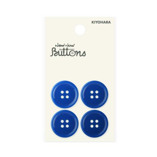 KIYOHARA ナウナウボタン カラーボタン 4つ穴 4個入り 直径20mm 花紺 NWN4085