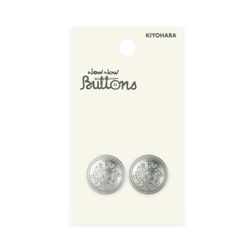 KIYOHARA ナウナウボタン メタルボタン エンブレム 足つき 2個入り 直径18mm N NWN4133