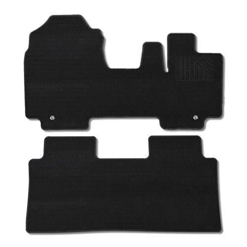 YOURS(ユアーズ), スペーシア カスタム ギア 専用 フロアマット 2点セット カラー:黒無地/ブラックヒールパッドBタイプ フロント リア チェック パターン 無地 ヒールパッド ゴミ 汚れ 掃除 キズ 防止 カバー保護 カスタム パーツ ドレスアップ SPACIA y703-007-b-black-blac