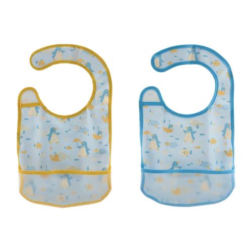 リッチェル おでかけランチくん お食事スタイ 2枚入 ブルー