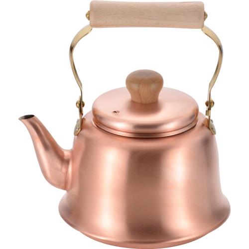 和平フレイズ 日本製 ずっと使い続けたい 純銅 ケトル 2L ベル型 木柄 ガス火専用 CS-020 千歳(ちとせ)