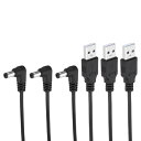 PATIKIL 3フィート US BからDC 5.5x2.1mmバケットジャック電源コード 24AWGワイヤーアダプターコネクタ充電コード 黒 3個セット ライ...