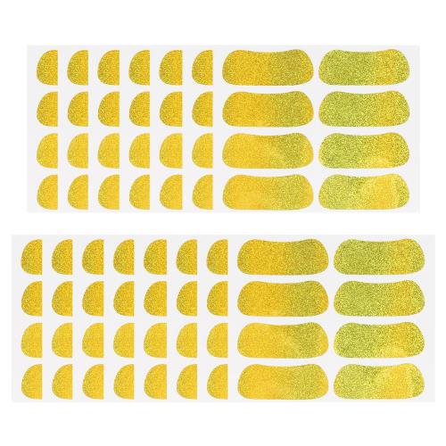 PATIKIL 60 ペアのスポーツアイ黒ステッカー アンダーアイ黒ストリップフットボールフェイスステッカー 野球ファン向けの通気性アイ黒ステッカー ゲームデー用 グリッター金