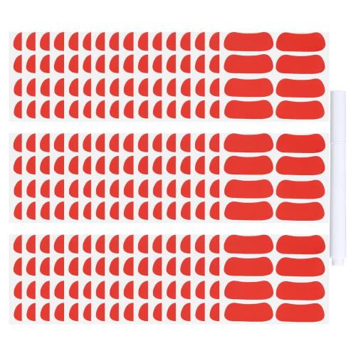 PATIKIL 200 ペアのスポーツアイ黒ステッカー アンダーアイ黒 ステッカー ストリップフットボールフェ..