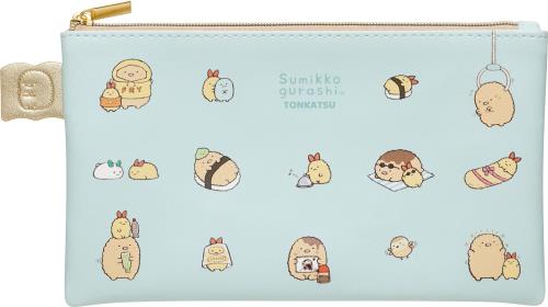 CA31403 すみっコぐらし 絵本アートコレクション フラットポーチ とんかつ
