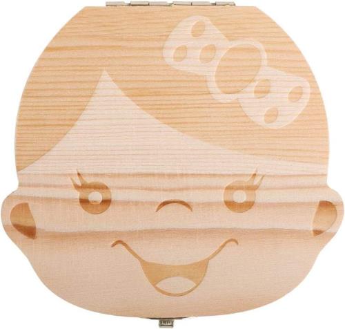 YFFSFDC乳歯ケース 乳歯入れ 乳歯ボックス 木製 日本語版 男の子/女の子 ベビートゥース 子供 歯 収納 ..