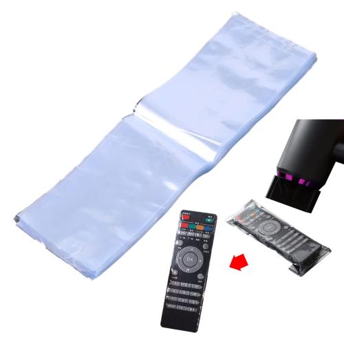 YFFSFDC 熱収縮袋 PVC シュリンクフィルム 袋 ドライヤーで直接封をすることができ シュリンクラップ ギフト リモコン包装用 汚れ防止 透明(8*25...