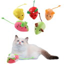 YFFSFDCフルーツマウス 猫のおもちゃ5個セット柔らかい 子猫おも...(4)