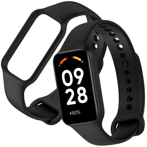 [YFFSFDC] Redmi Smart Band 2 交換バンド 黒色 2個入り Xiaomi Band 8 Active 換えバンド シャオミ 小..