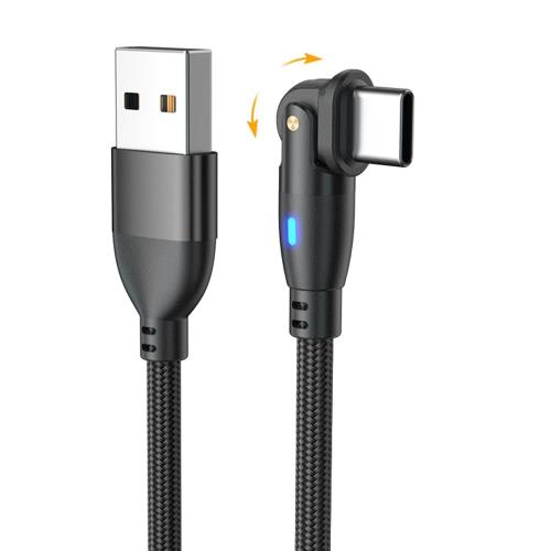 YFFSFDC USB Type Cケーブル 1m L字型 180度回転 急速充電 高速データ転送 マイクロ USB ケーブル 強化..