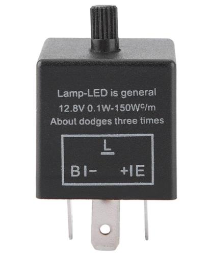 YFFSFDC フラッシャーリレー 12V 3ピン ウインカーリレー CF13 点滅速度 調整可能 LEDフラッシャーリレ..