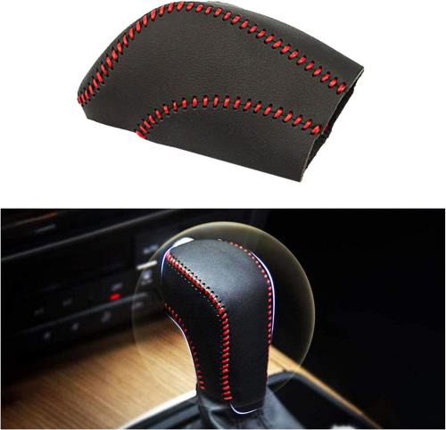 YFFSFDC 本革 サイドブレーキ カバー 高級 レザーカバー レザー 保護 汚れ防止 取り付け簡単 汎用 (シフトノブカバー)