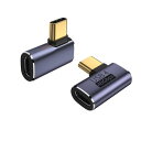 YFFSFDC USB4.0 Type C 変換 アダプター 左右 90° サイドベント 2個セット 40Gbps高速データ転送PD 100W/5A急速充電 8...
