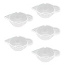 YFFSFDC レジン道具 調色パレット 5枚入り シリコン製 UVレジン用ツール 柔らかい DIY 手芸 絵皿 パレット UVレジン用具 半透明 ハンドメイド道具
