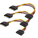 YFFSFDC SATA 電源延長ケーブル SATA 15ピン オス ...(2)
