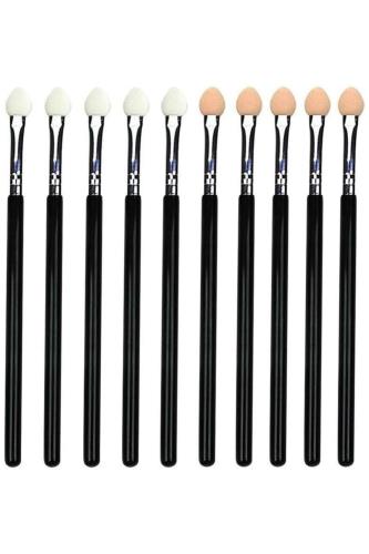 YFFSFDC アイシャドウチップ スポンジチップ 10本セット多機能 アイシャドウブラシ メイクブラシリップ..