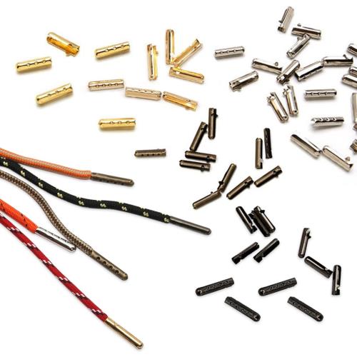 楽天FIDELA[YFFSFDC] 靴紐 シューレース 先端 金具 靴ひも シューレース 留め具 ひも用 靴パーツ 先っぽ チップ パイプ 金属製 スニーカー/ブーツアクセサリー 4色各20個 計80個
