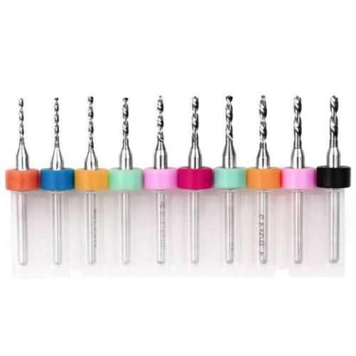サムコス 極細ドリルビット マイクロドリルビット 10本セット PCB 超硬 精密ドリルビット 装飾品 彫刻 ..
