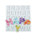 YFFSFDC 丸文字 アルファベット シリコンモールド 角がまるい 英字 イニシャル 大文字 英語 文字 レジン ペンダント キーホルダー アクセサリー パー...