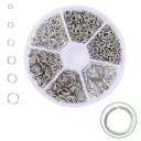 サムコス 丸カン 4-10mm 6種 ジャンプリング キーホルダー パーツ 金具 鉄製 基礎パーツ スプリットキーリング DIY用 クラフト用品 ブレスレット ...