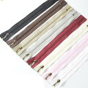 ファスナー 玉付き 8本 (20cm) 無地 ジッパー 修理 交換用 手芸DIY 衣類/財布/カバン