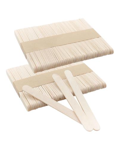 サムコス ワックス脱毛 木製 ヘラ 使い捨て 合計100個セット ワックス脱毛シート 棒 脱毛 木ヘラ 脱毛紙 脱毛テープ 除毛 ムダ毛処理 ペーパー ワックス 眉毛ワックス 全身 顔 髭 フェイス用 眉毛 男女兼用15x1.8cm