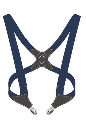 [YFFSFDC] サスペンダー メンズ ホルスター 弾性 ループ 調節可能 ビジネス カジュアル 25mm幅 簡単着脱 肩への負担軽減 吊りバンド ビジネス 結婚式 男性用 (紺色)