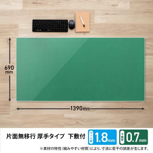 プラス デスクマット 下敷付 サイズ 多数 光沢 インクが移りにくい 2.5mm厚 厚手 1...