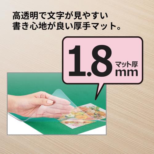 プラス デスクマット 下敷付 サイズ 多数 光沢 インクが移りにくい 2.5mm厚 厚手 1...