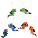 サムコス アクアリウム 水槽 光る 6点セット ダイバー 装飾 浮遊球付き 魚のおもちゃ 雰囲気作り人形 樹脂 水槽用アクセサリー (潜水士の装飾)