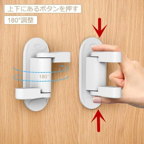 サムコス ベビーガード ドアロック最新型 安全ロック ストッパー 引き出しロック チャイルドロック 赤ちゃん守り 窓 戸棚 開閉禁止 ペット用 赤ちゃん 指はさみ ケガ いたずら防止 地震対策 2個セット