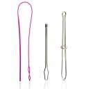 紐通し ゴム紐通し ひも通し 3本セット 糸通し器 はさみ式ひも通し玉付ひも通し プラスチック&ステンレス製 DIY 手作り 裁縫道具 手芸用品 ひも/ゴムをし...