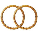 バンブーハンドル 持ち手 DIYバンブーハンドル バンブー持ち手手芸 円形です バッグ用 竹製 天然素材 ハンドメイド 交換用ハンドル 手作り 内径130mm