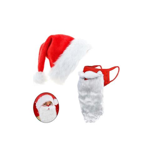 [サムコス] クリスマス 飾り 髭 サンタ 帽子 2点セット サンタのひげ サンタクロース cosplay