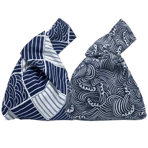 [サムコス] 和柄 ポーチ 浴衣 バッグ 巾着袋 片手 持ち ハンド バック カバン 小物入れ 和装 巾着袋 小 ハンドバッグ レディース 小さめ カバン 手持ちポーチ 2枚セット