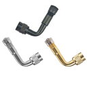 YFFSFDC バイク用エアーバルブ 90°変換エクステンション L型 エ空気圧 バルブアダプターアバルブ オートバイ 二輪用(銀+金+黒、3個入り)