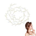 YFFSFDC ヘアアクセサリー 花嫁 カチューシャ パール 小花 髪飾り かわいい おしゃれ 花冠 結婚式 和装 成人式 披露宴 卒業式 撮影 浴衣 飾り