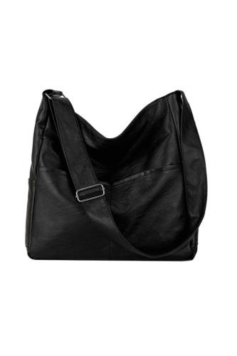 [YFFSFDC] ショルダーバッグ レディース 軽量 大容量 2WAY 肩掛け 斜め掛け a4対応 通勤 通学 出張 旅行 (ブラック)