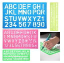 YFFSFDC テンプレート 英数字レター テンプレート4枚セットDIY絵画塗装道具 大文字 アルファベット 数字 描画 テンプレート 製図用 定規ステンシルシ...