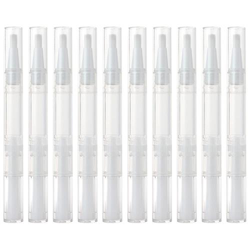 ツイストペン 10本入り 3ml ネイルブラシペン ネイルオイルペン ペンタイプ 詰め替え容器 ブラシ プラスチック 詰め替え 容器 旅行小物 衛生 便利 清潔