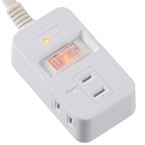 オーム電機 発煙ガードタップ スイッチ付 3個口 1m HS-TP31HS3-W 00-5344 OHM