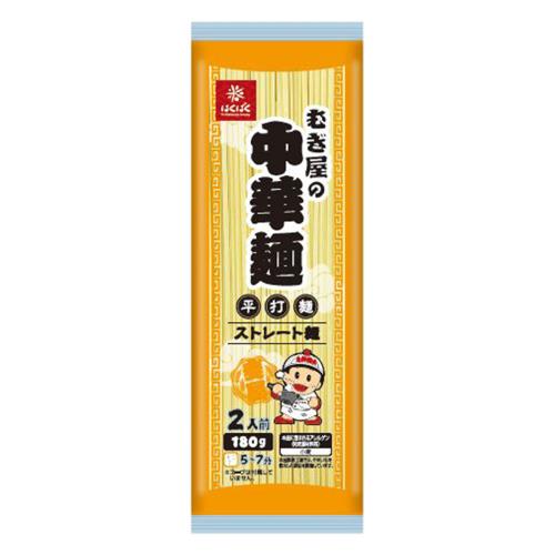 はくばく むぎ屋の中華麺 平打麺 180g×10袋 はくばく むぎ屋の中華麺 平打麺 180g×10袋