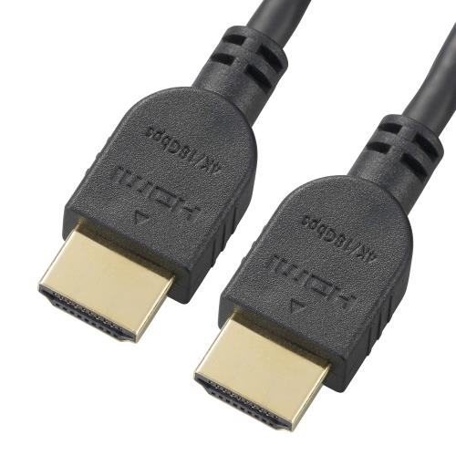 オーム電機 HDMIケーブル 4Kプレミアム 3m やわらかスリムタイプ VIS-C30PS-K 05-0...